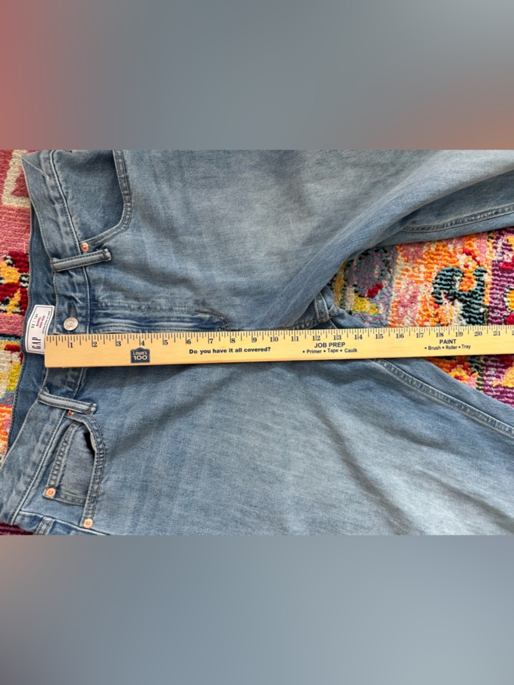 The Gap barrel high rise 32 14 regular euc cuffed - Picture 6 of 7